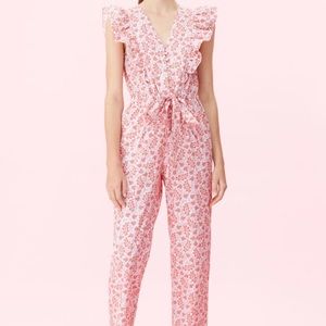 NWT, size medium Rebecca Taylor LA VIE WAVE PAISLEY JUMPSUIT